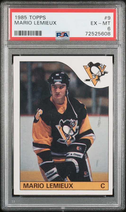 1985 TOPPS MARIO LEMIEUX #9 PSA 6