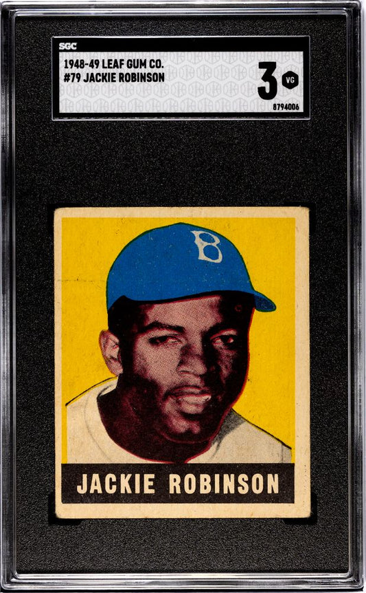 1948-49 GUM JACKIE ROBINSON LEAF CO. #79 SGC 3