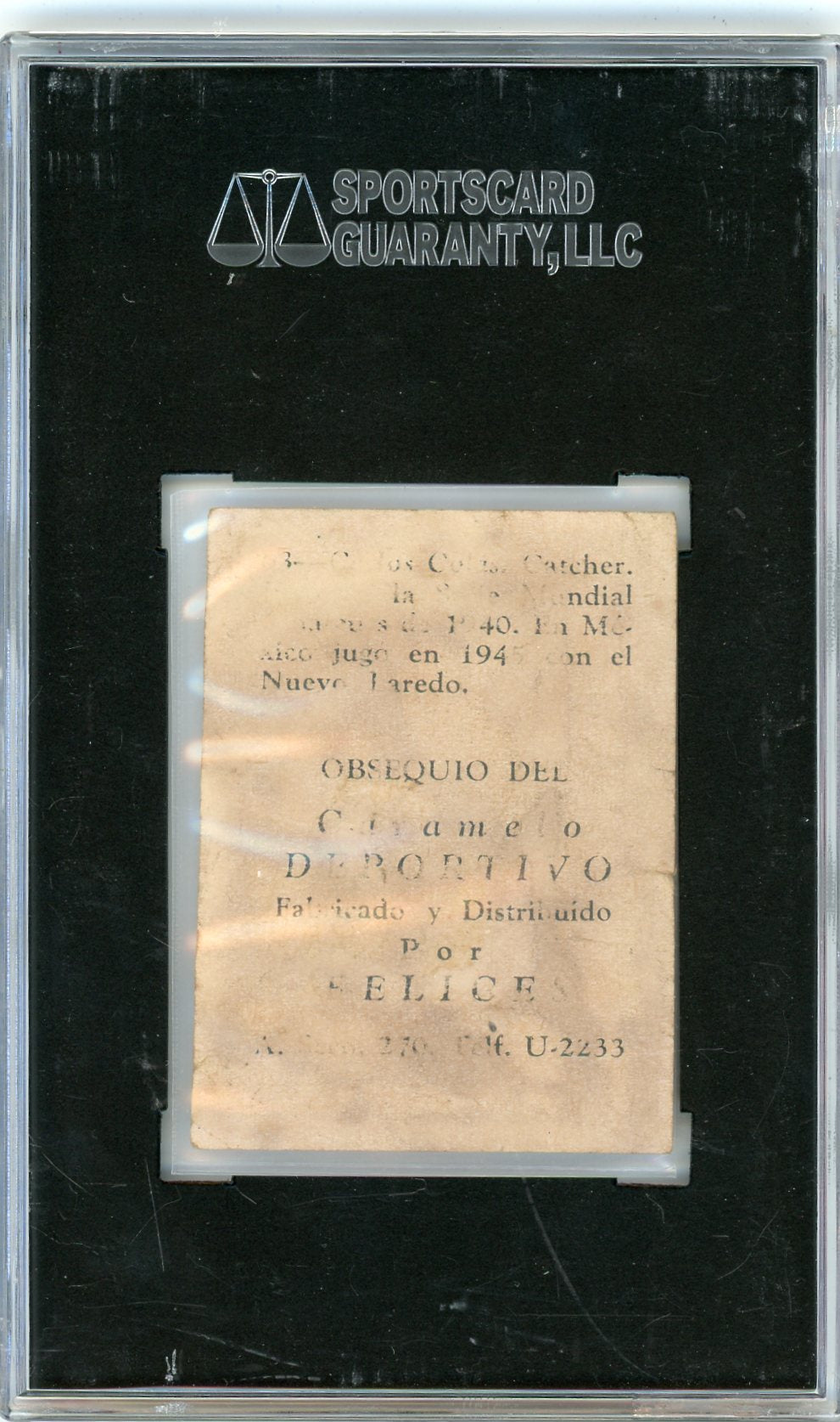 1945 Caramelo Deportivo Carlos Colas #63 SGC A