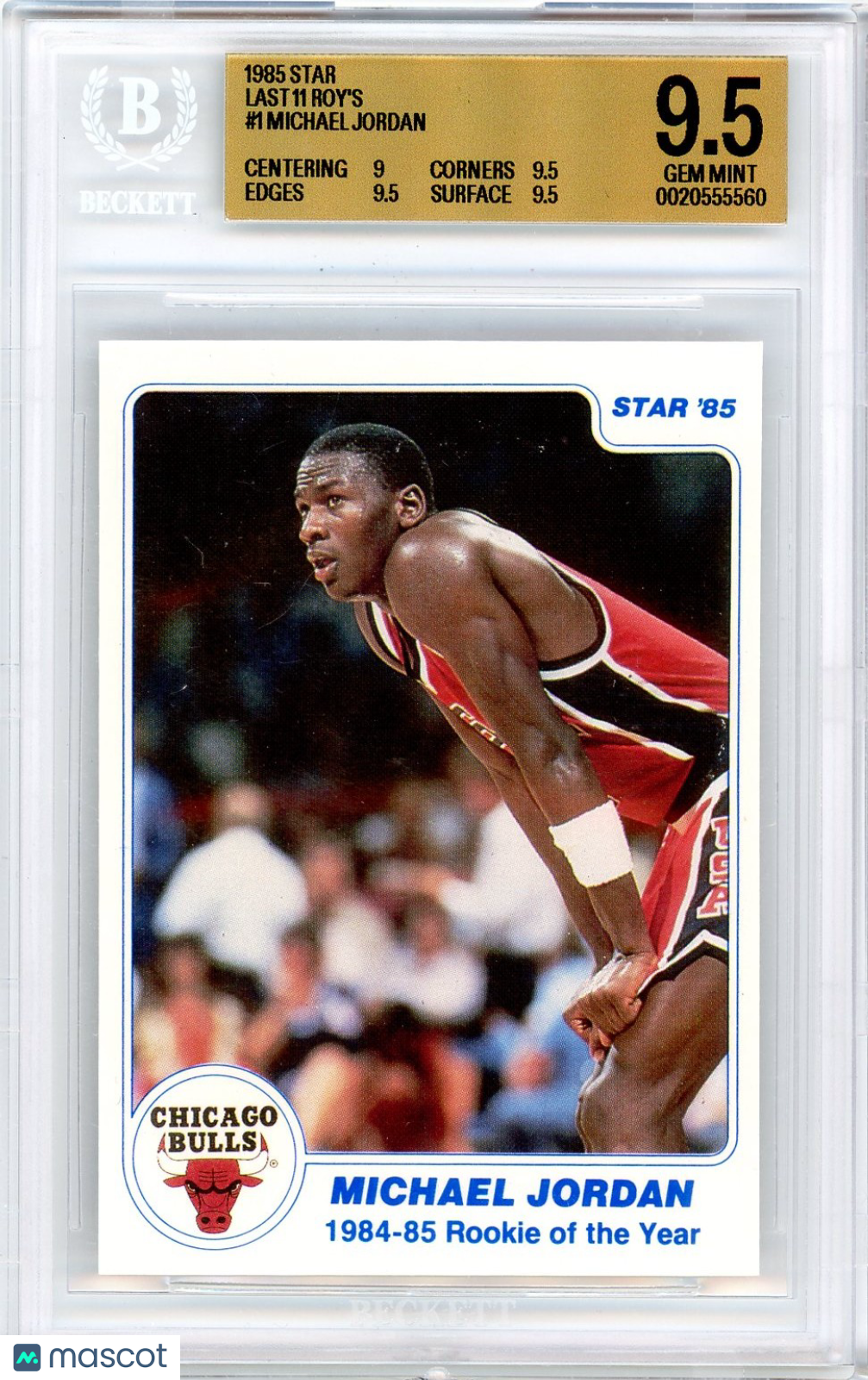 1985 Star Last 11 ROY's Michael Jordan #1 BGS 9.5
