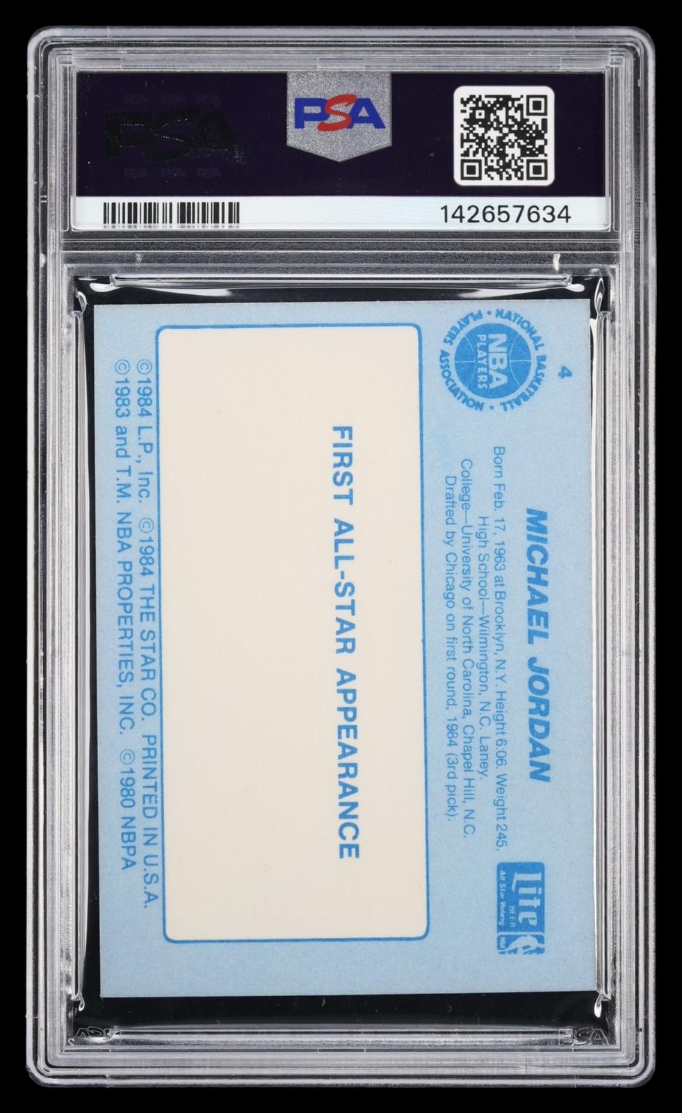 1985 Star Lite Michael Jordan #4 PSA 6 MBA Bronze