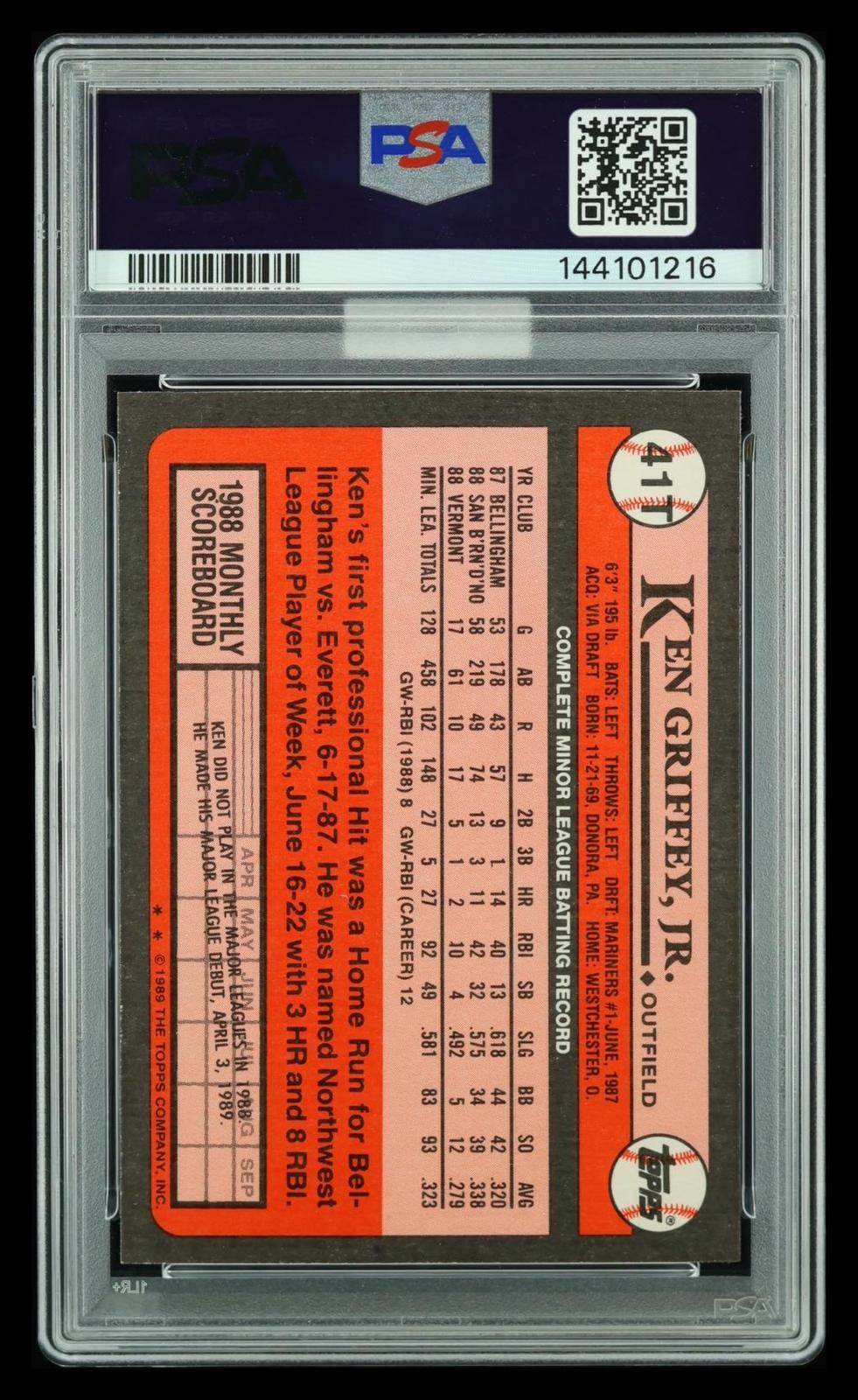 1989 Topps Traded Ken Griffey JR. #41T PSA 10
