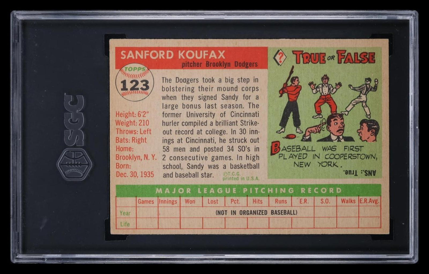 1955 Topps Sandy Koufax #123 SGC 5
