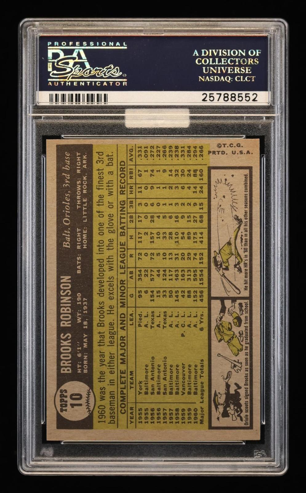 1961 Topps Brooks Robinson #10 PSA 9