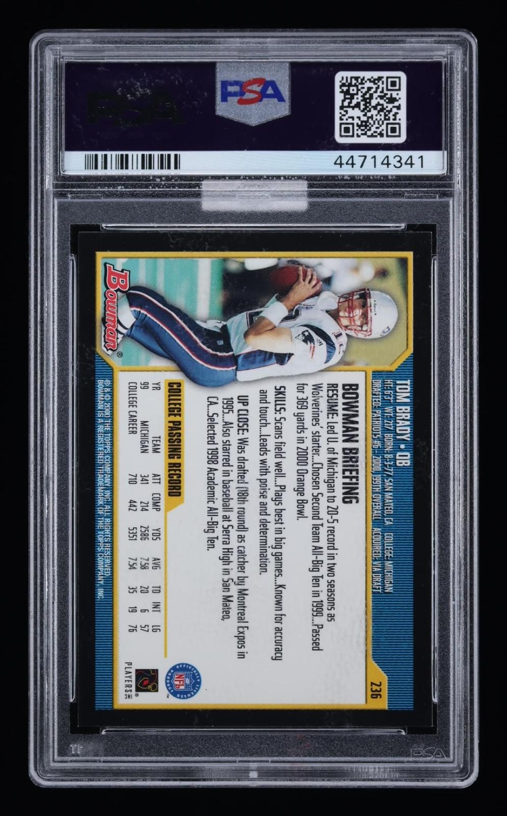 2000 Bowman Tom Brady #236 PSA 9