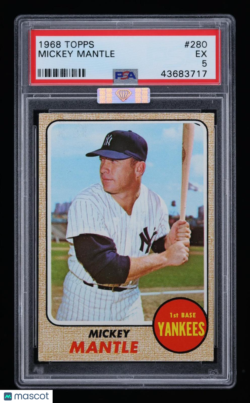 1968 Topps Mickey Mantle #280 PSA 5