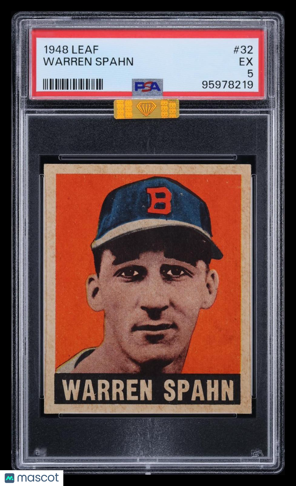1948 Leaf Warren Spahn #32 PSA 5