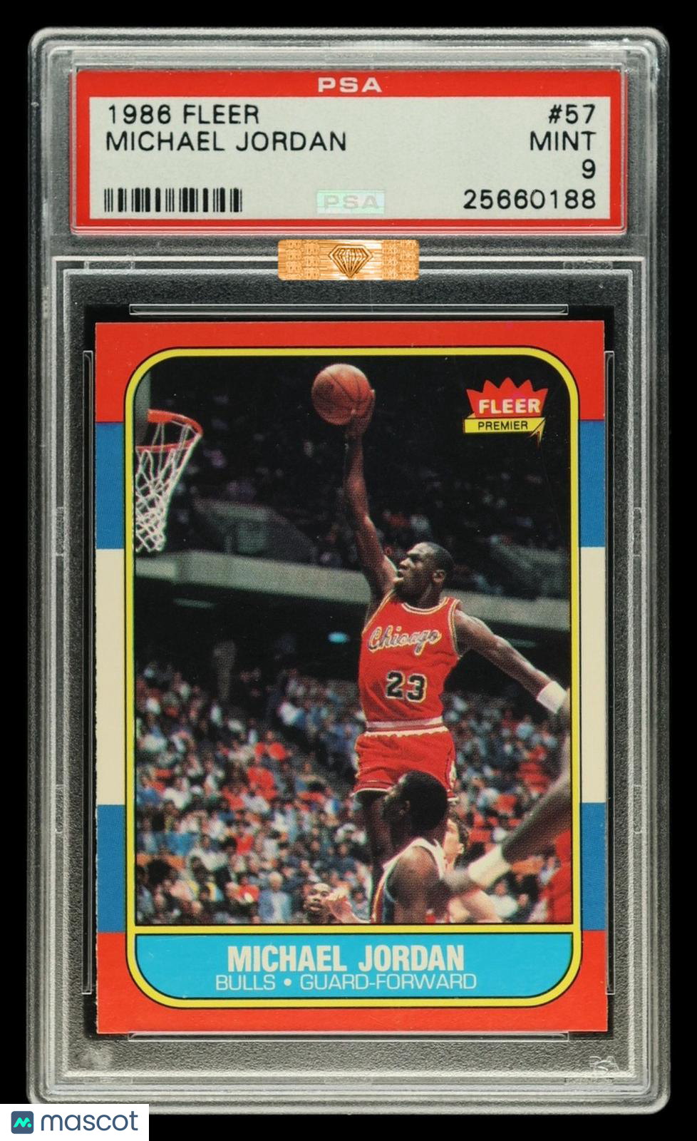 1986 Fleer Michael Jordan #57 MBA 9 MBA Bronze