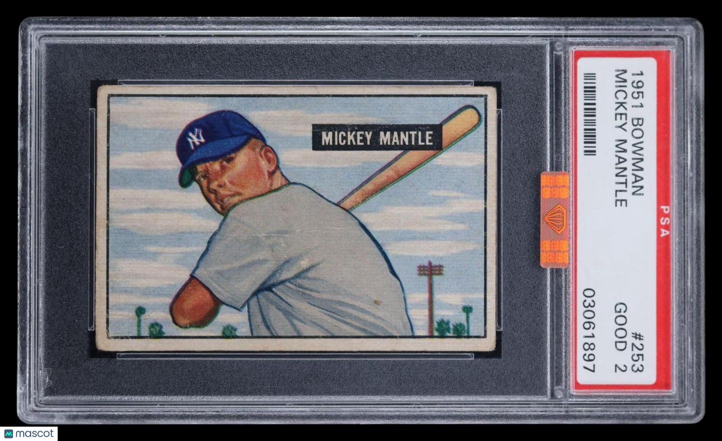 1951 Bowman Mickey Mantle #253 PSA 2 MBA Bronze