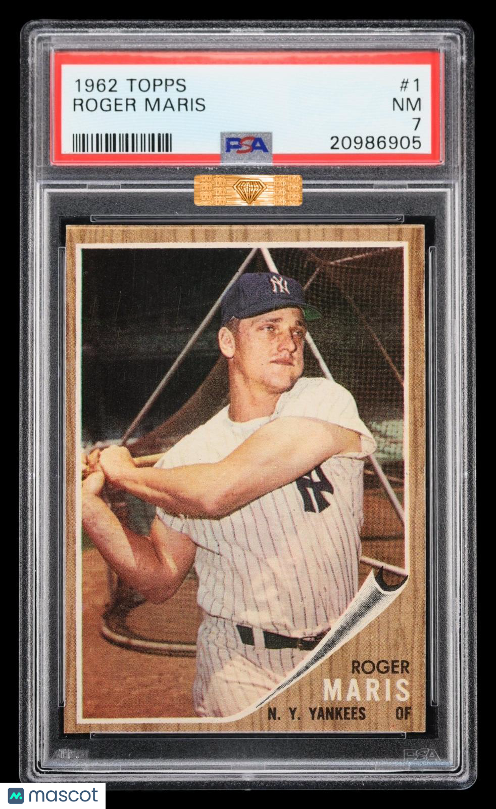 1962 Topps Roger Maris #1 PSA 7 MBA Bronze