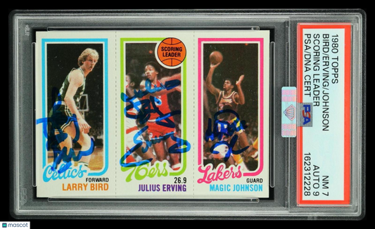 1980 Topps Scoring Leader Scoring Leader PSA 7 Auto 9