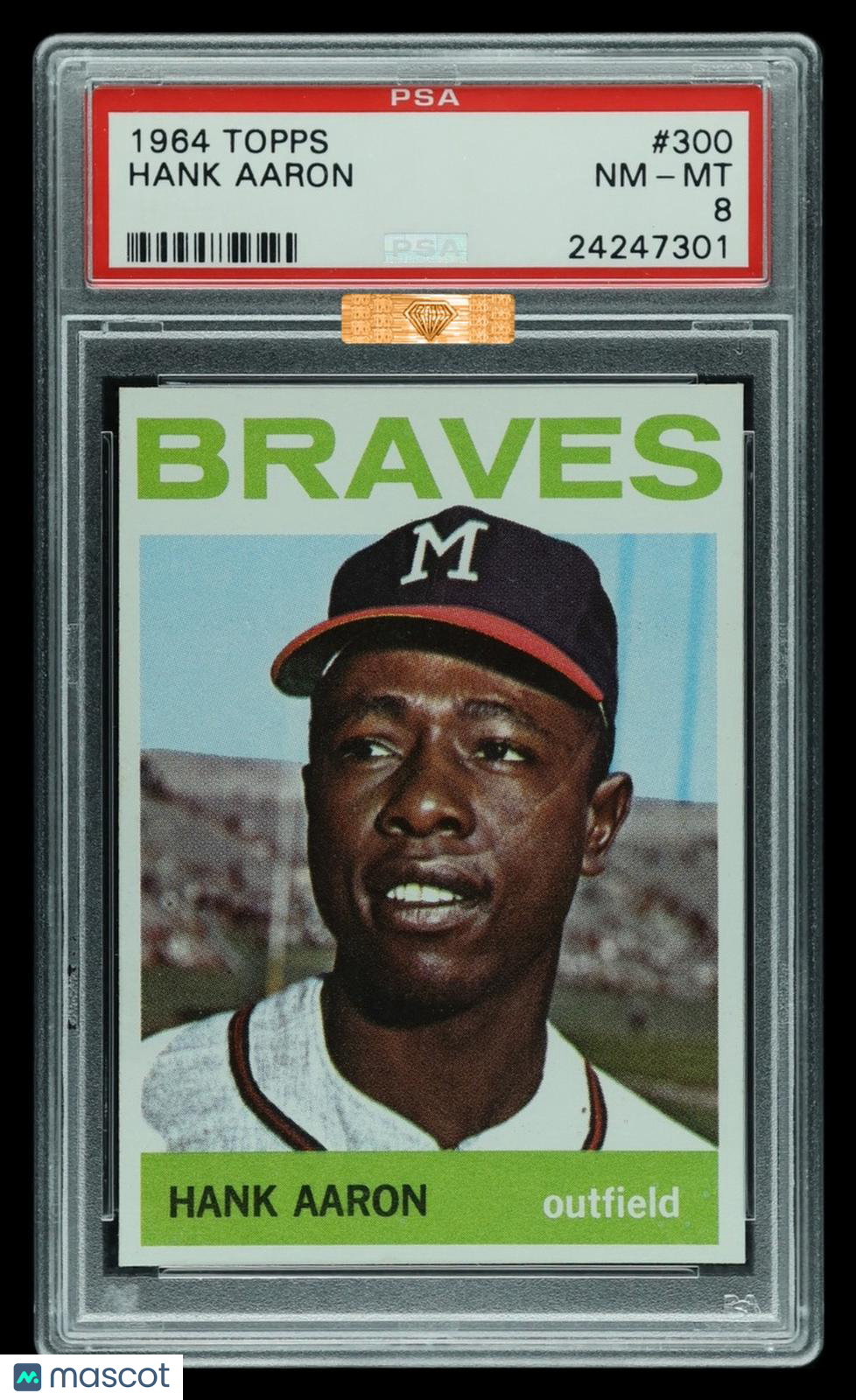 1964 Topps Hank Aaron #300 PSA 8 MBA Bronze