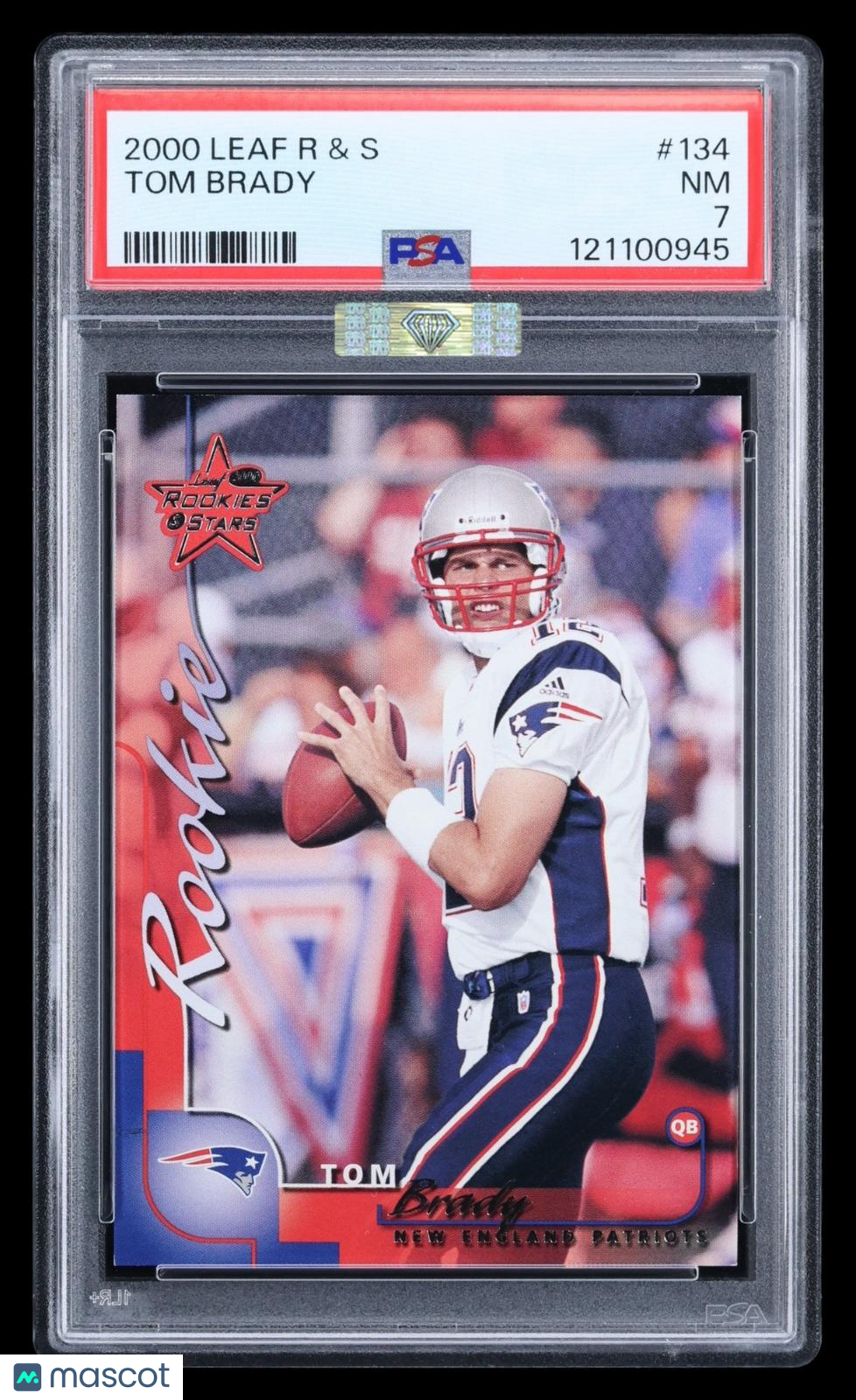 2000 Leaf Rookies & Stars Tom Brady #134 PSA 7 MBA Silver