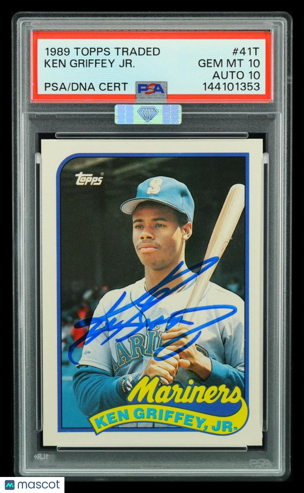 1989 Topps Traded Ken Griffey JR. #41T PSA 10 Auto 10 MBA Silver