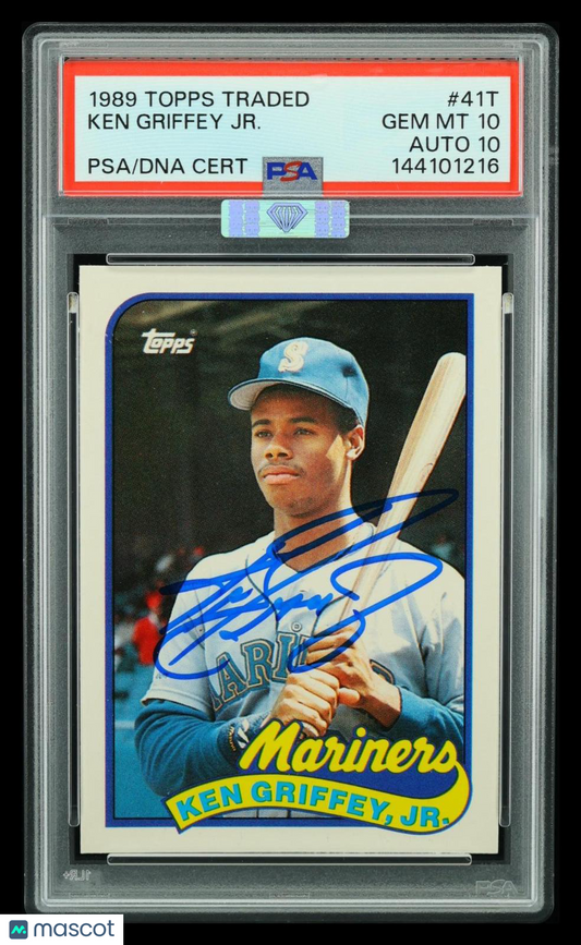 1989 Topps Traded Ken Griffey JR. #41T PSA 10 Auto 10