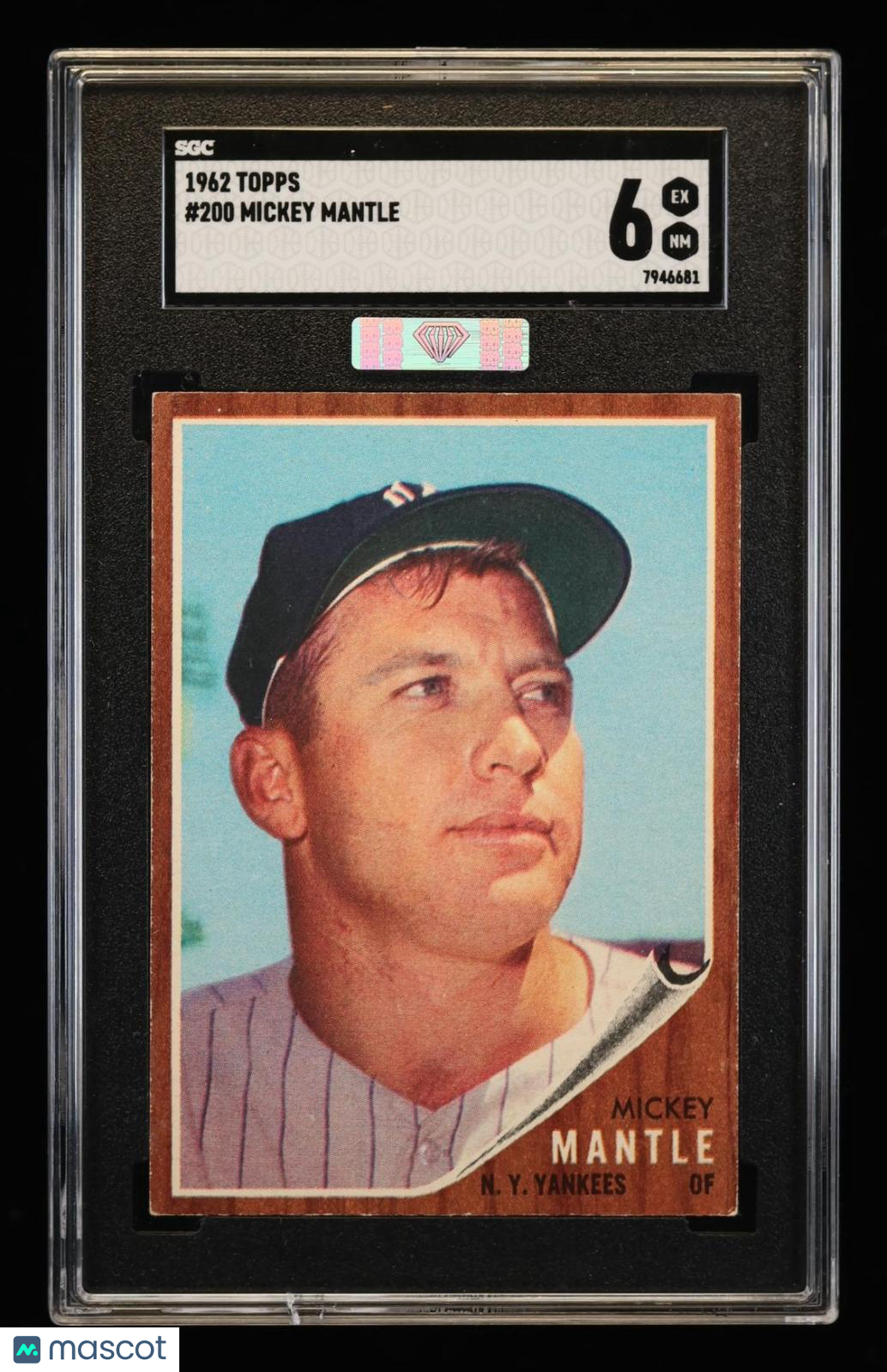 1962 Topps Mickey Mantle #200 SGC 6