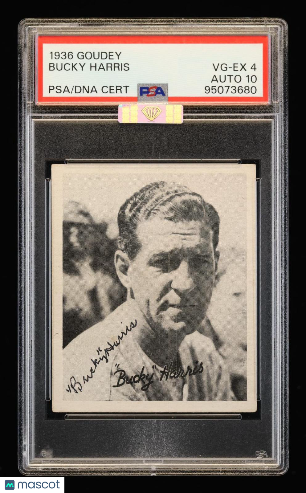 1936 Goudey "bucky" Harris PSA 4 Auto 10