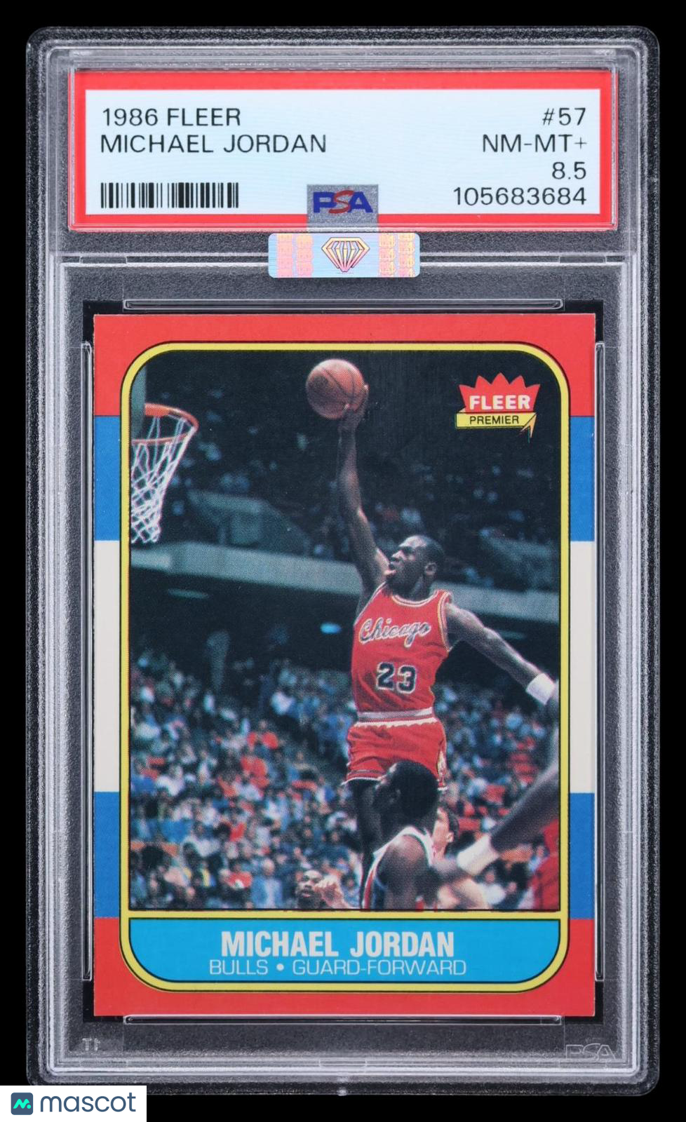 1986 Fleer Michael Jordan #57 PSA 8.5 MBA Silver