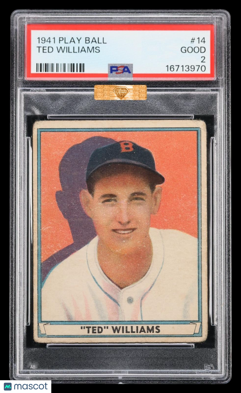 1941 Play Ball Ted Williams #14 PSA 2 MBA Bronze