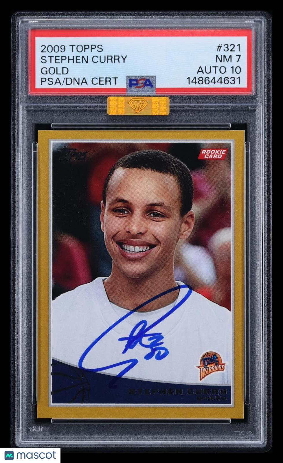 2009 Topps Stephen Curry #321 Gold PSA 7 Auto 10
