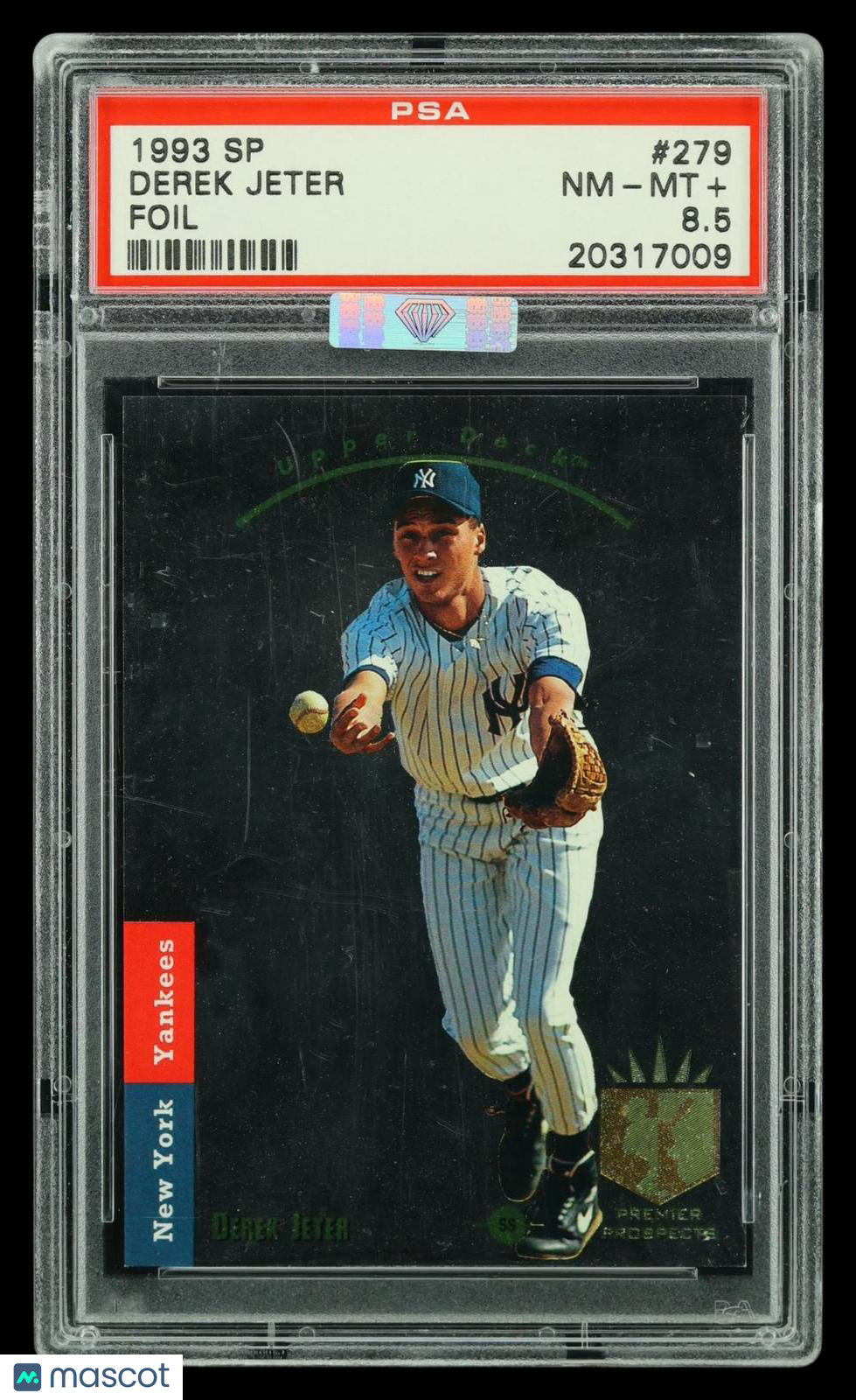 1993 SP Derek Jeter #279 Foil PSA 8.5 MBA Silver
