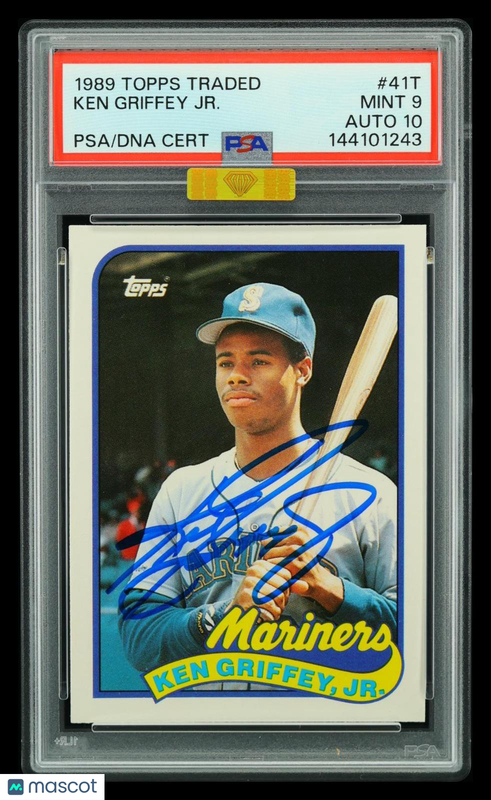 1989 Topps Traded Ken Griffey JR. #41T PSA 9 Auto 10 MBA Gold