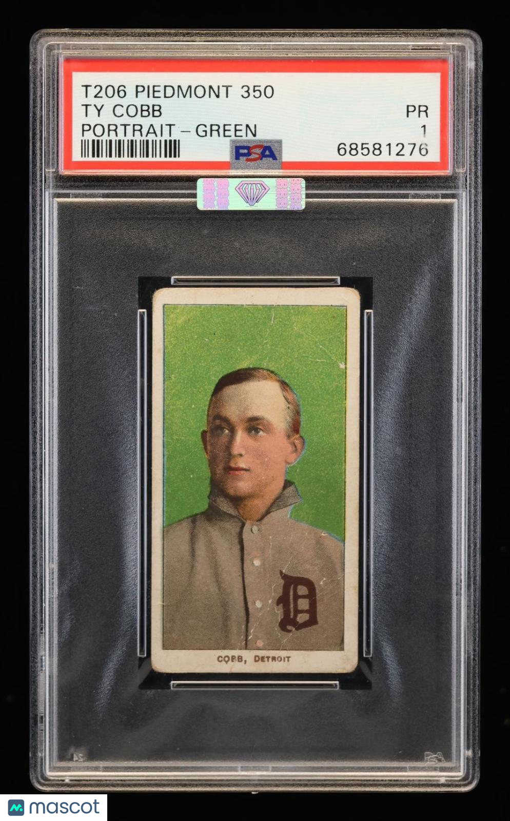 1909-11 T206 Piedmont 350 Ty Cobb Portrait Green PSA 1