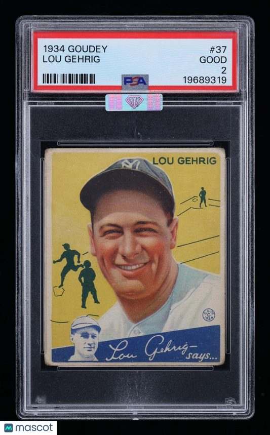 1934 Goudey Lou Gehrig #37 PSA 2
