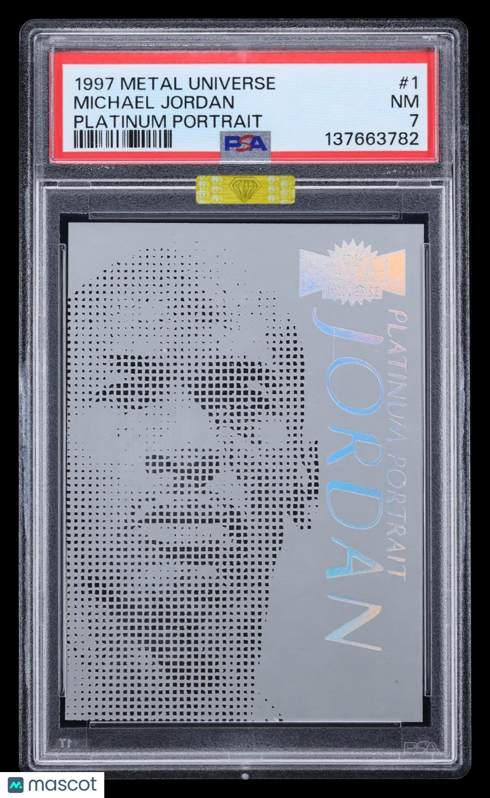 1997 Metal Universe Platinum Portraits Michael Jordan #1 PSA 7 MBA Gold