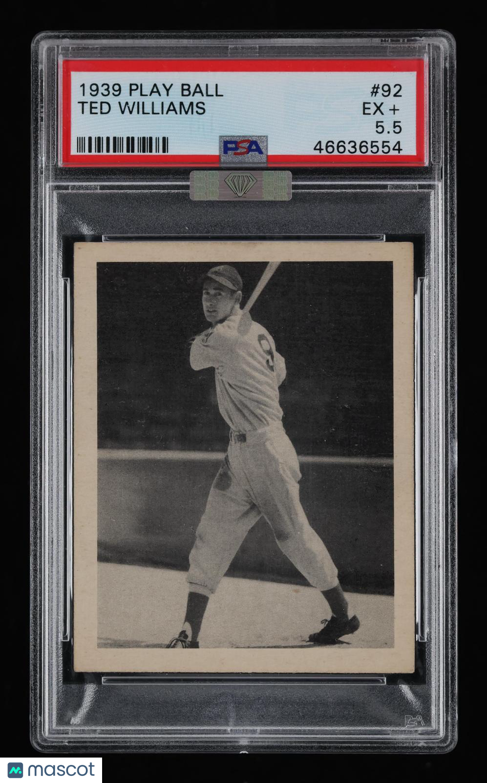 1939 Play Ball Ted Williams #92 PSA 5.5 MBA Silver