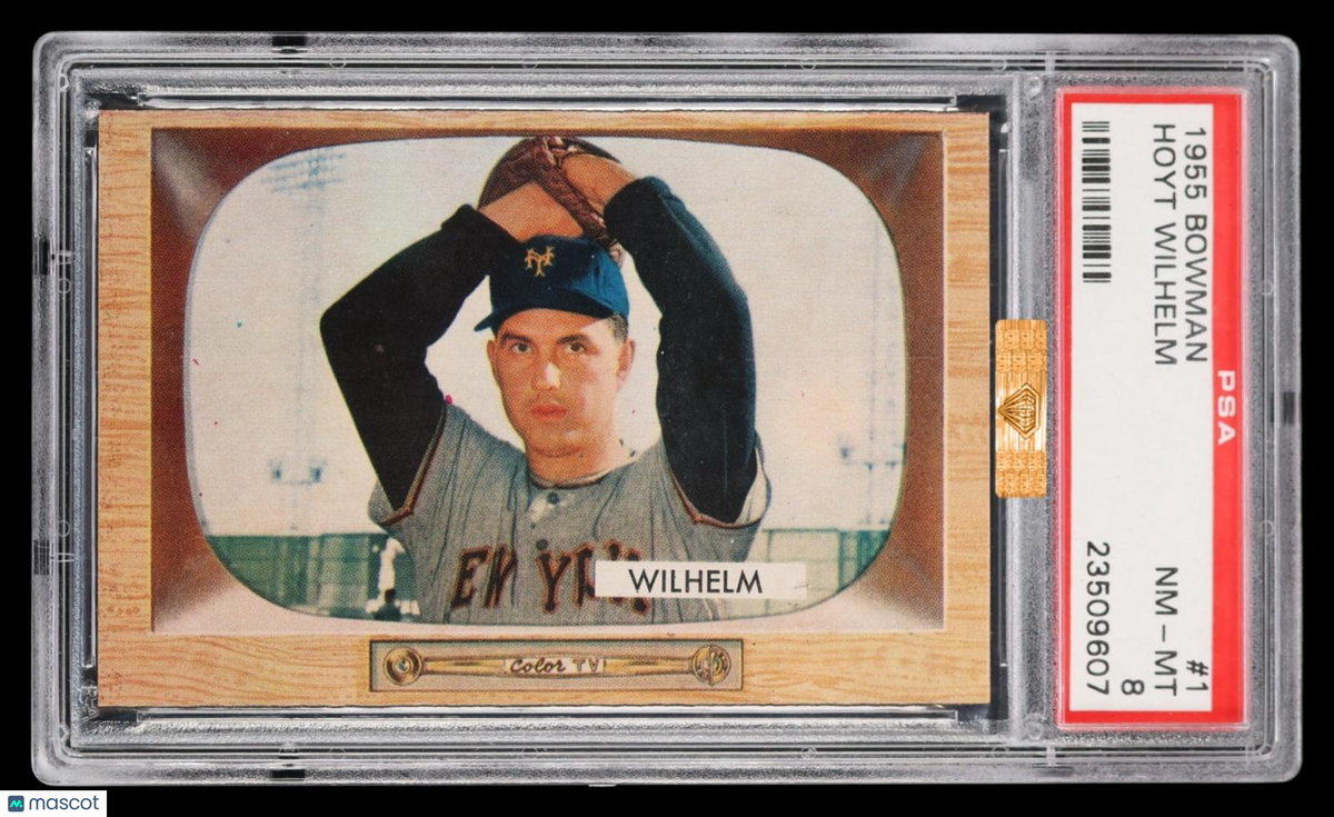 1955 Bowman Hoyt Wilhelm #1 PSA 8 MBA Bronze