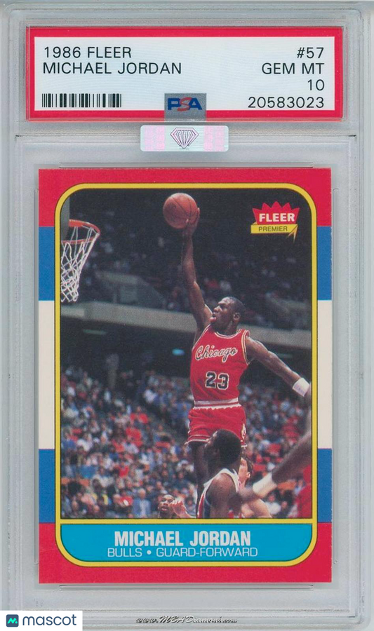 1986 Fleer Michael Jordan #57 PSA 10