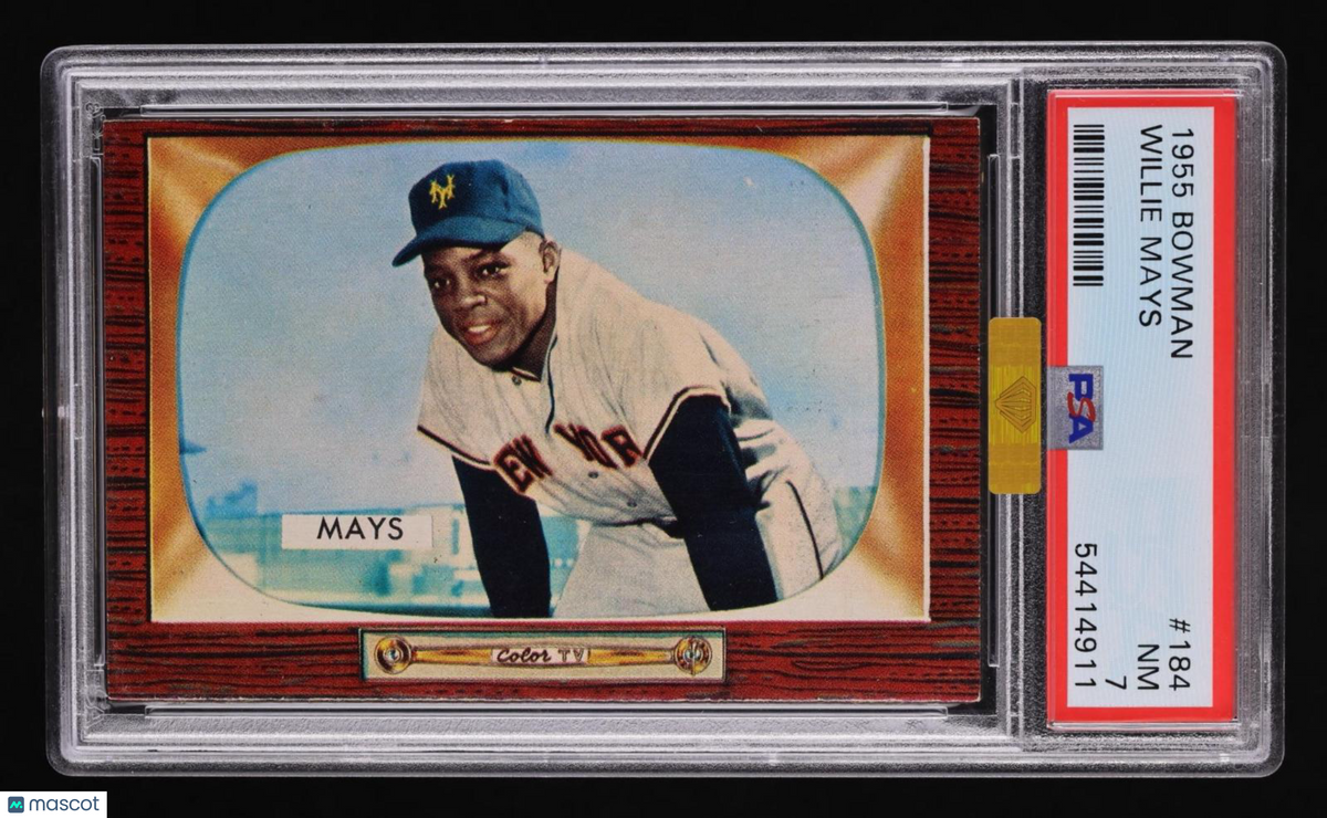 1955 Bowman Willie Mays #184 PSA 7 MBA Gold