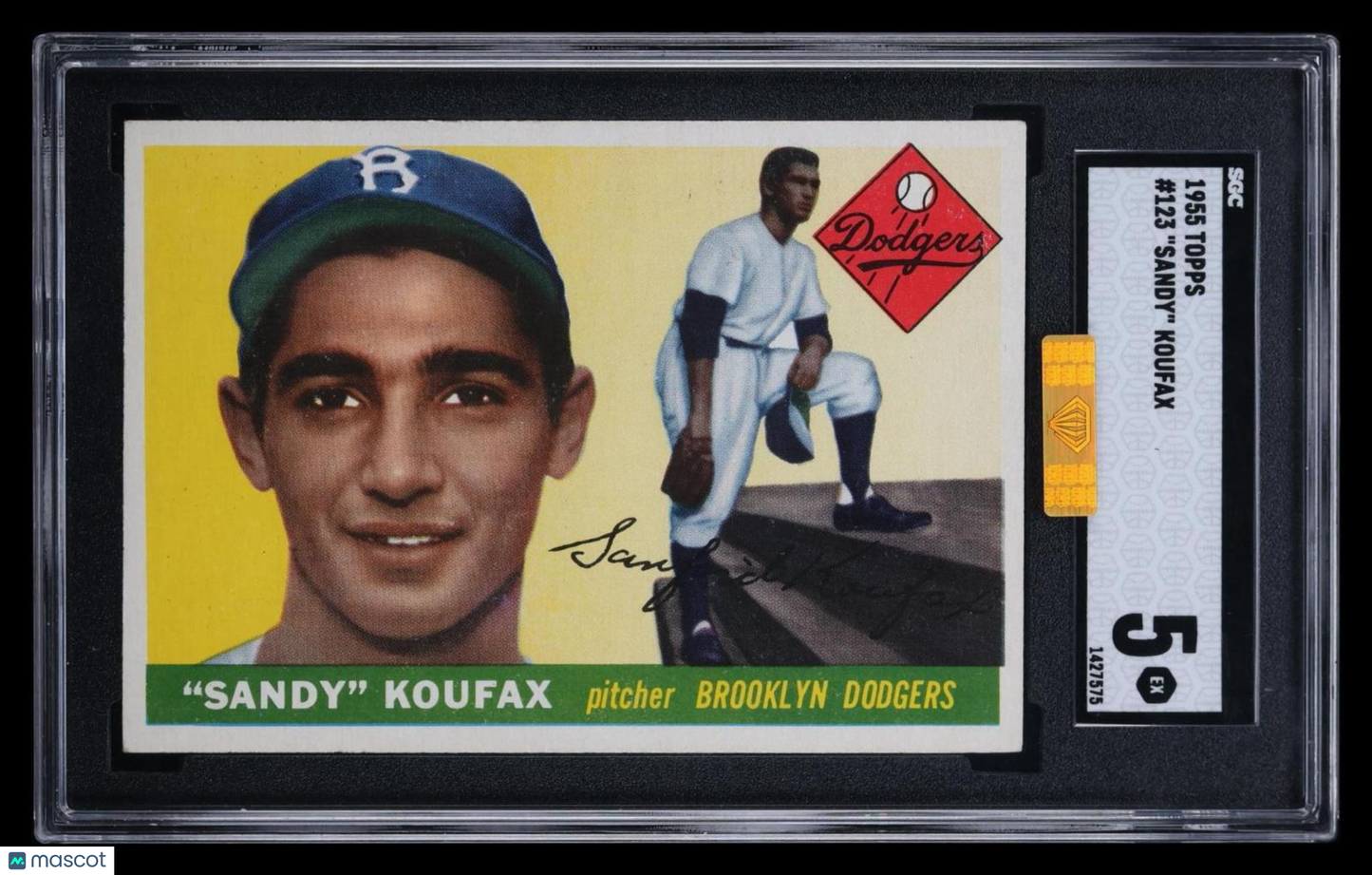 1955 Topps Sandy Koufax #123 SGC 5