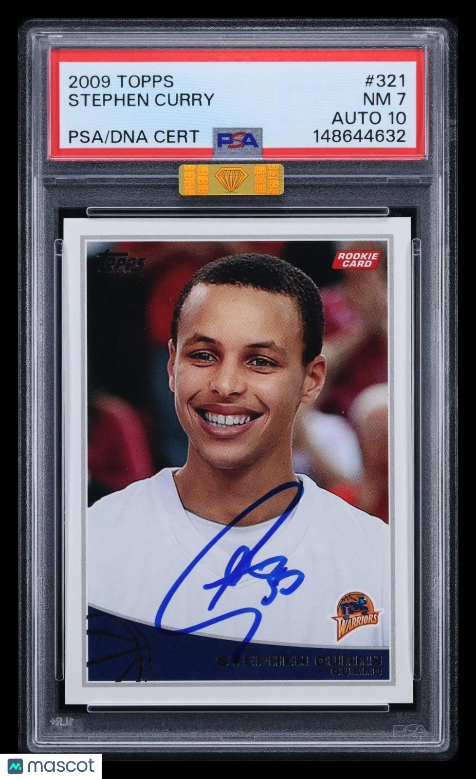 2009 Topps Stephen Curry #321 PSA 7 Auto 10