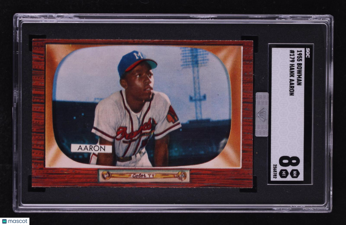 1955 Bowman Hank Aaron #179 SGC 8 MBA Silver