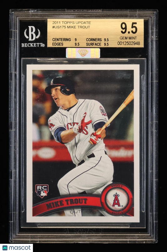 2011 Topps Update Mike Trout #US175 BGS 9.5 Rookie