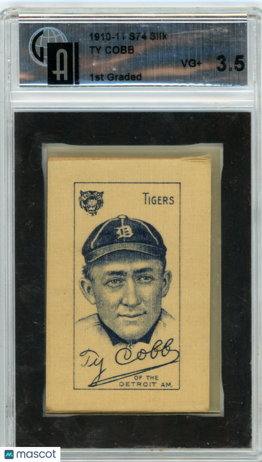 1910-11 S74 Sllk Ty Cobb GAI 3.5
