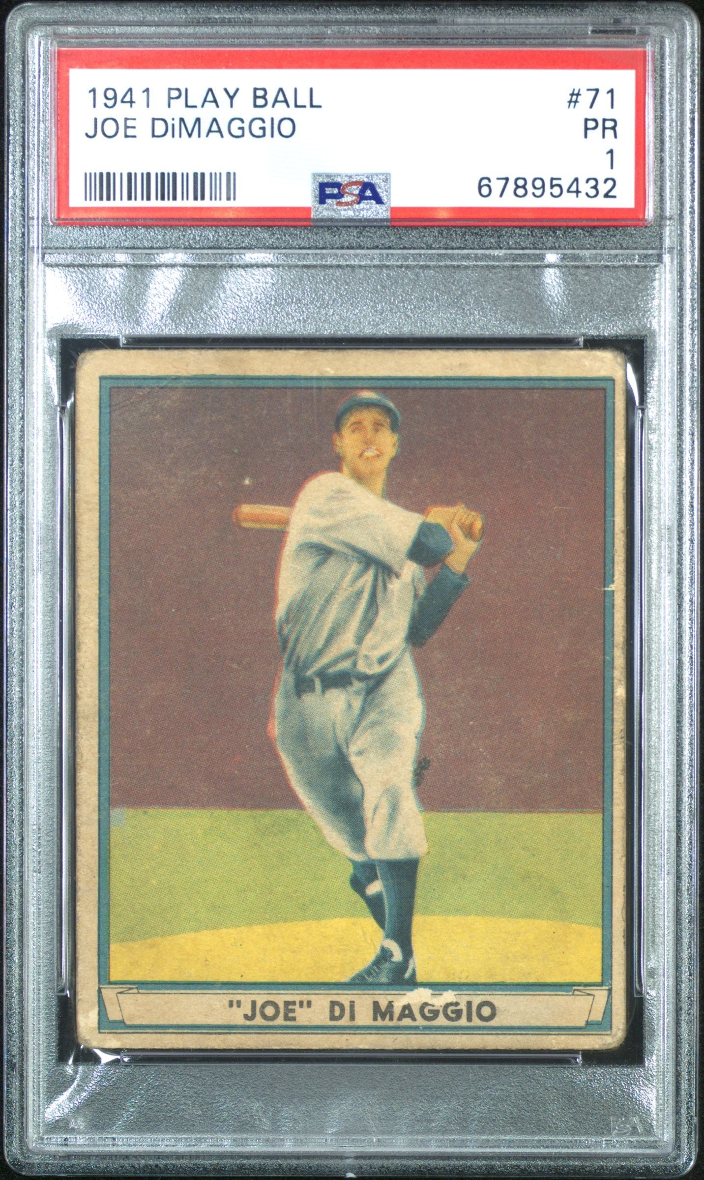 1941 PLAY BALL JOE DIMAGGIO #71 PSA 1