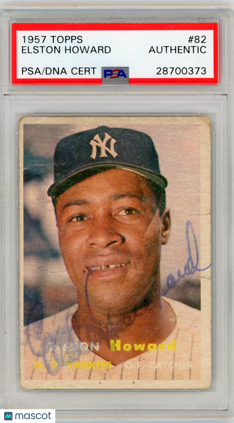 1957 Topps Elston Howard #82 PSA A Auto A