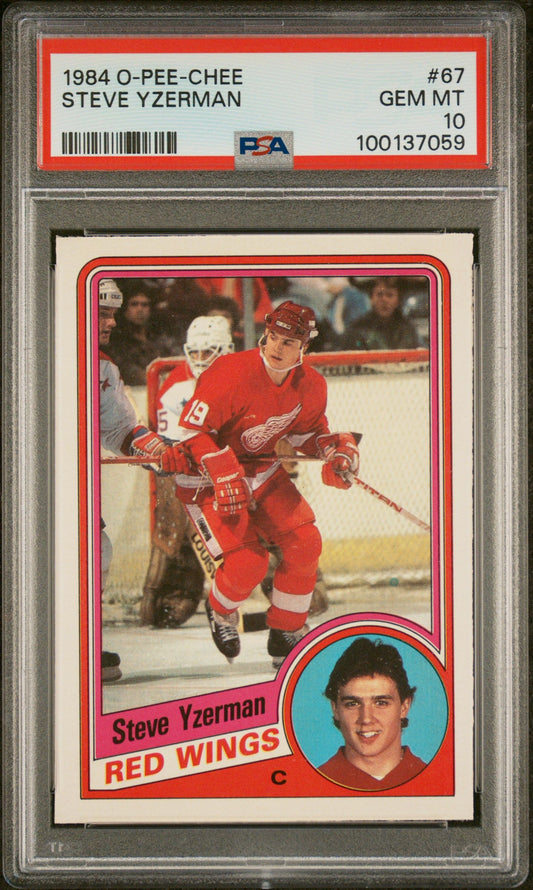 1984 O-PEE-CHEE STEVE YZERMAN #67 PSA 10