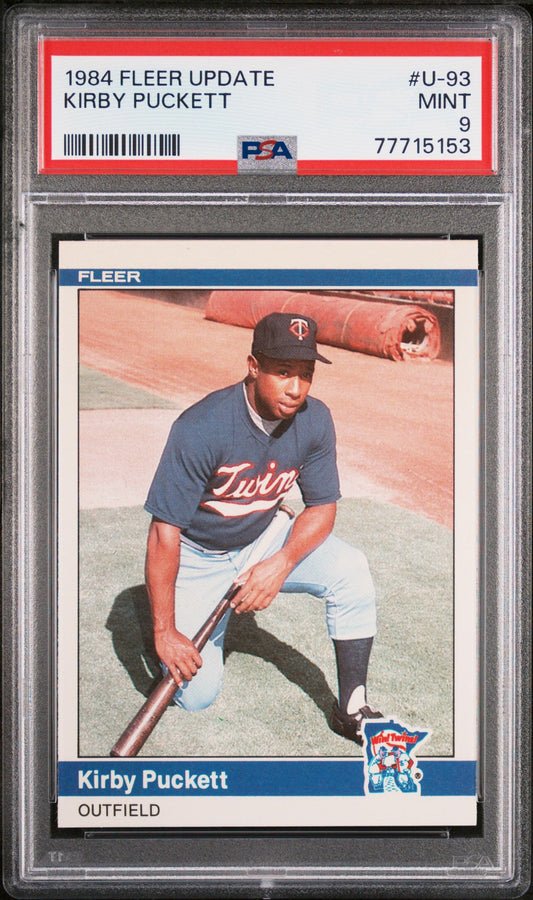 1984 FLEER KIRBY PUCKETT UPDATE #U-93 PSA 9