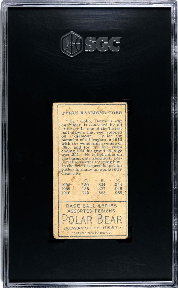 1911 COBB, TY POLAR BEAR (T205) SGC 1