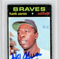 1971 Topps Hank Aaron #400 BVG Authentic BAS Auto A
