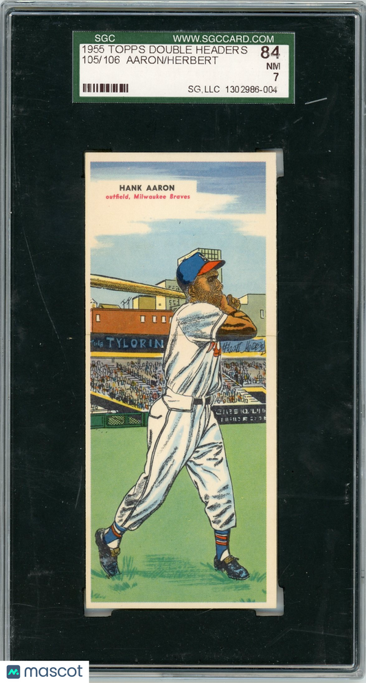 1955 Topps Double Headers Herbert Aaron #105/106 SGC 7