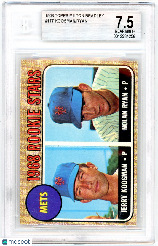 1968 Topps Milton Bradley Nolan Ryan Jerry Koosman #177 BVG 7.5 /Nolan