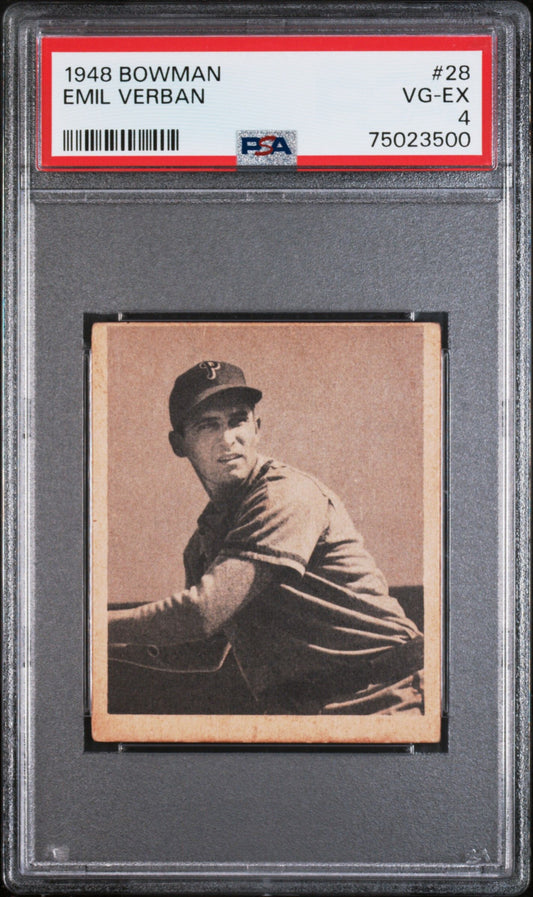 1948 BOWMAN EMIL VERBAN #28 PSA 4