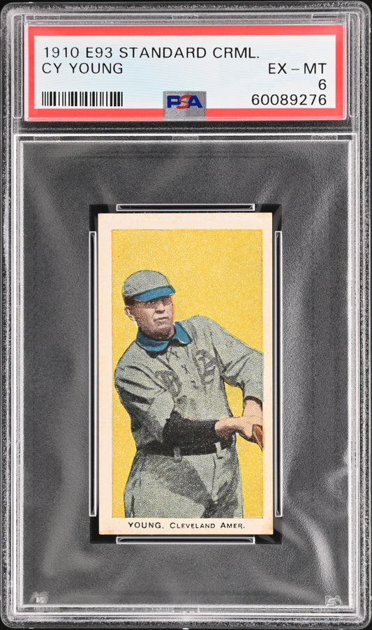 1910 CY YOUNG E93 STANDARD CARAMEL PSA 6