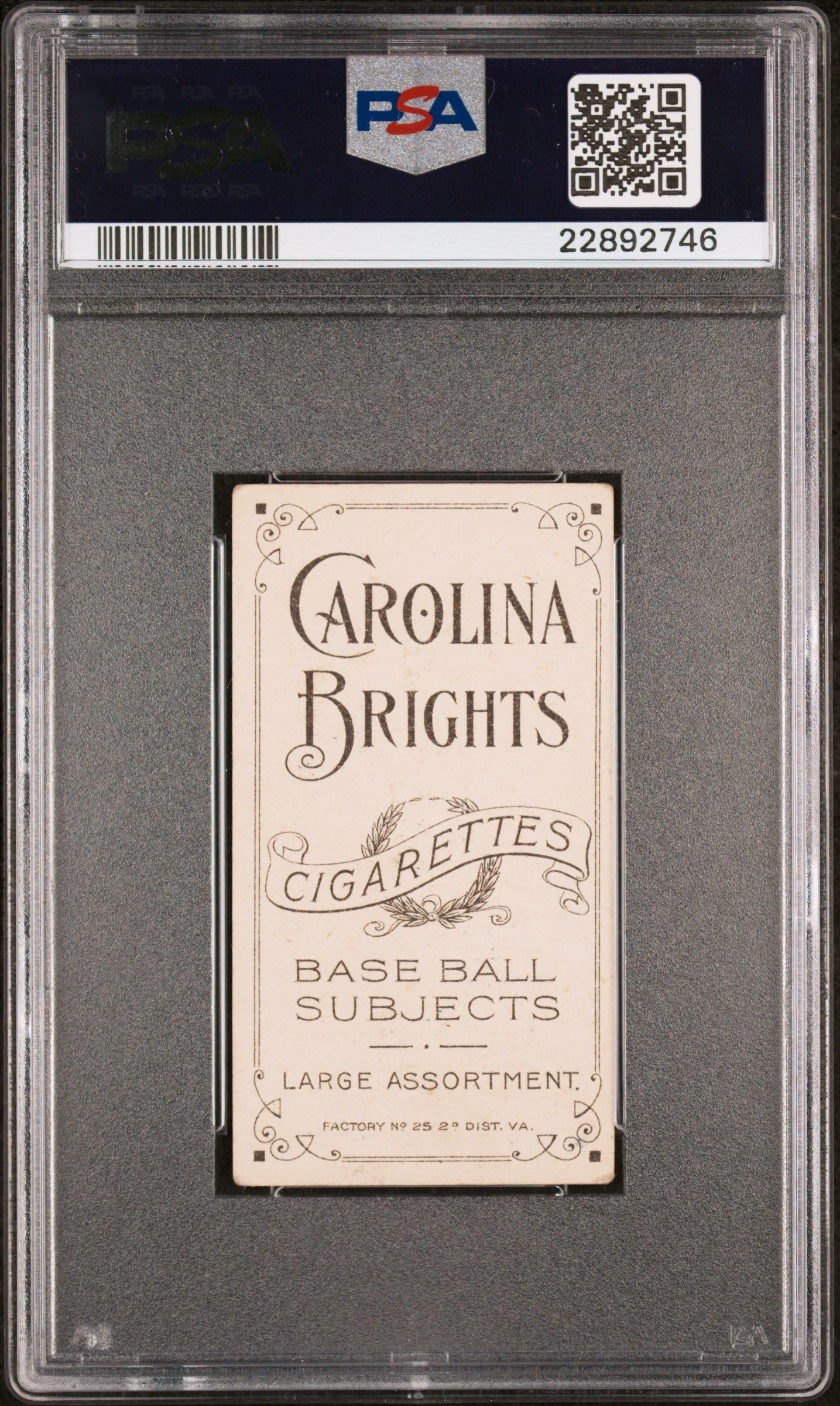 1909-11 LOU FIENE T206 CAROLINA BRIGHTS THROWING PSA 4