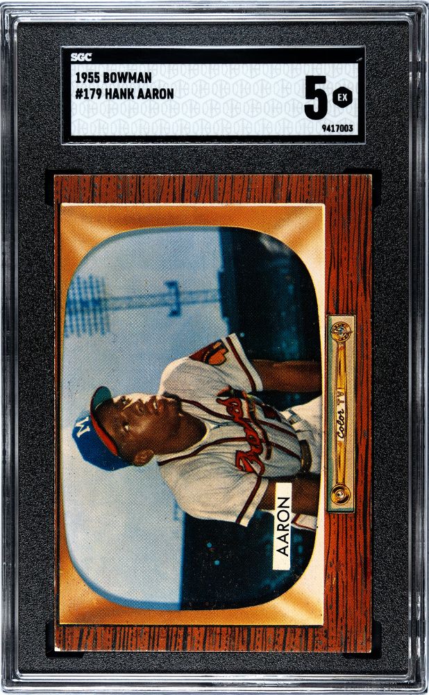 1955 BOWMAN HANK AARON #179 SGC 5